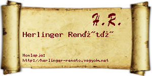 Herlinger Renátó névjegykártya